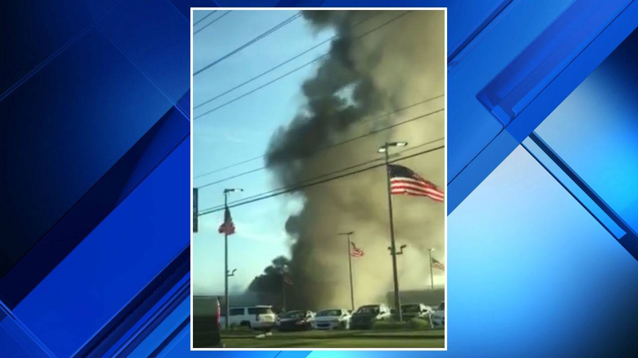 Massive Fire Burns At Buff Whelan Chevrolet Dealership In